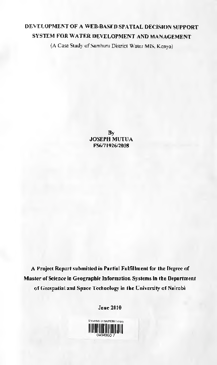 (PDF) Development of a web-based spatial decision support system for ...
