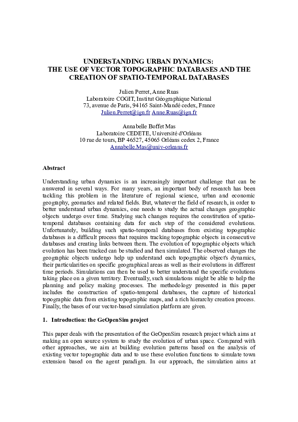 (PDF) Understanding Urban Dynamics: The Use of Topographic Databases ...
