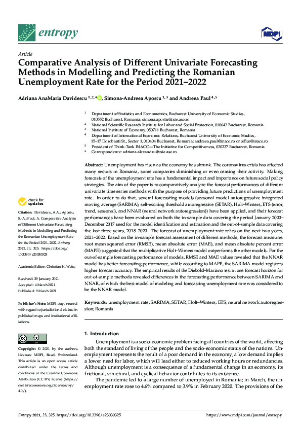 (PDF) Comparative Analysis of Different Univariate Forecasting Methods ...