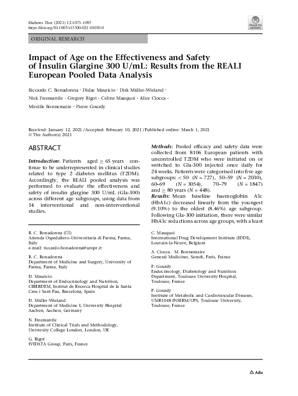 (PDF) Impact of Age on the Effectiveness and Safety of Insulin Glargine ...