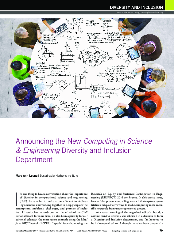 (PDF) Announcing the New Diversity and Inclusion Department