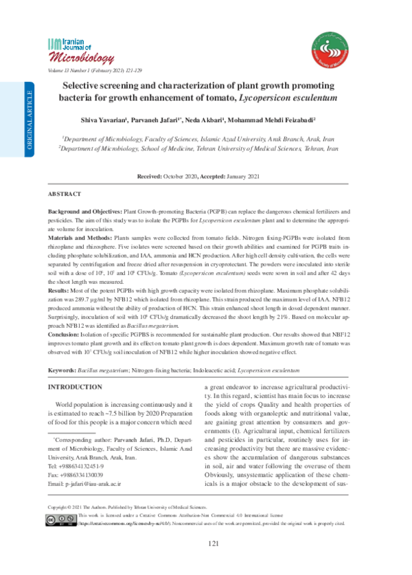 (PDF) Selective screening and characterization of plant growth ...