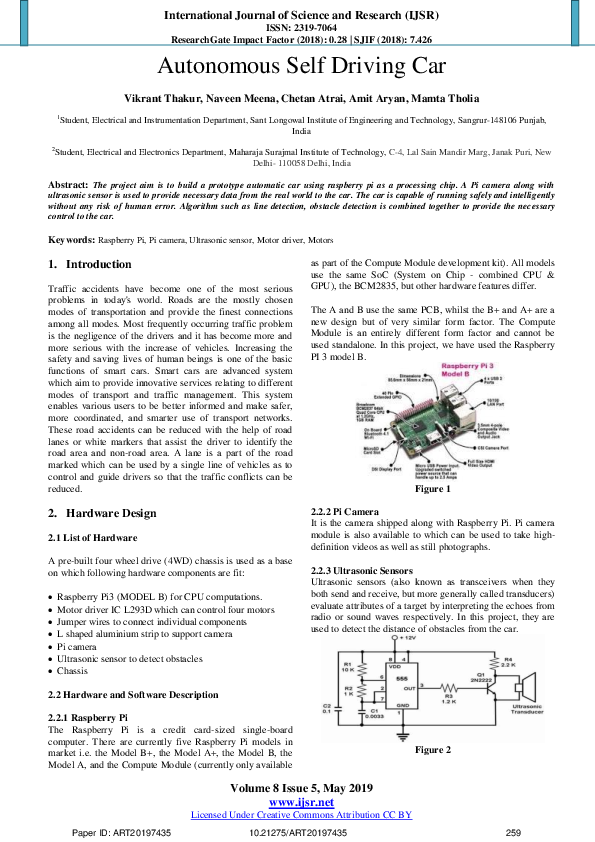 (PDF) Autonomous Self Driving Car