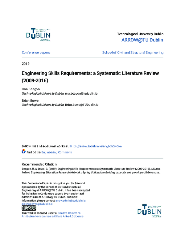 (PDF) Engineering Skills Requirements: a Systematic Literature Review ...
