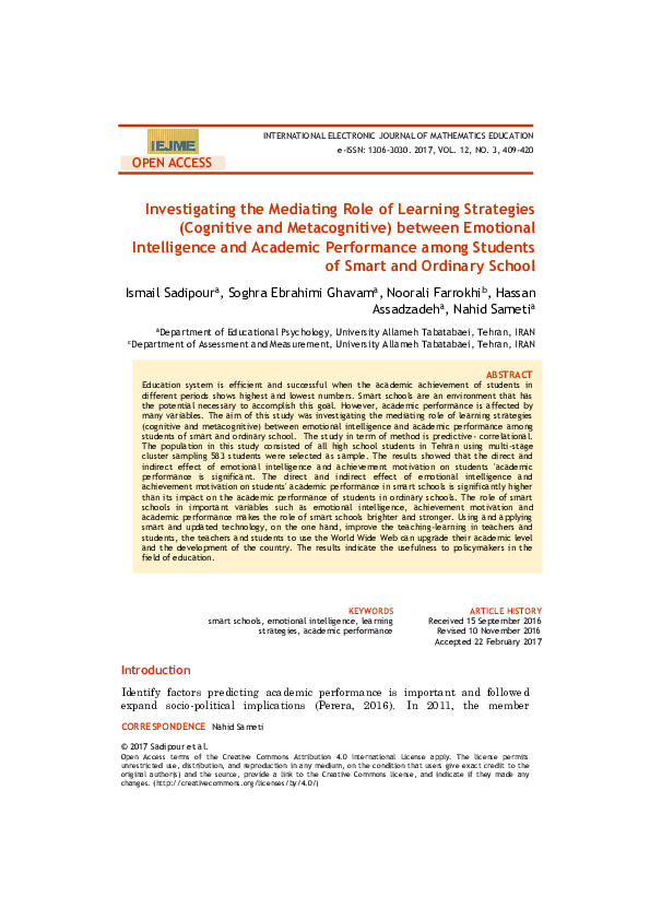 (PDF) Investigating the Mediating Role of Learning Strategies ...