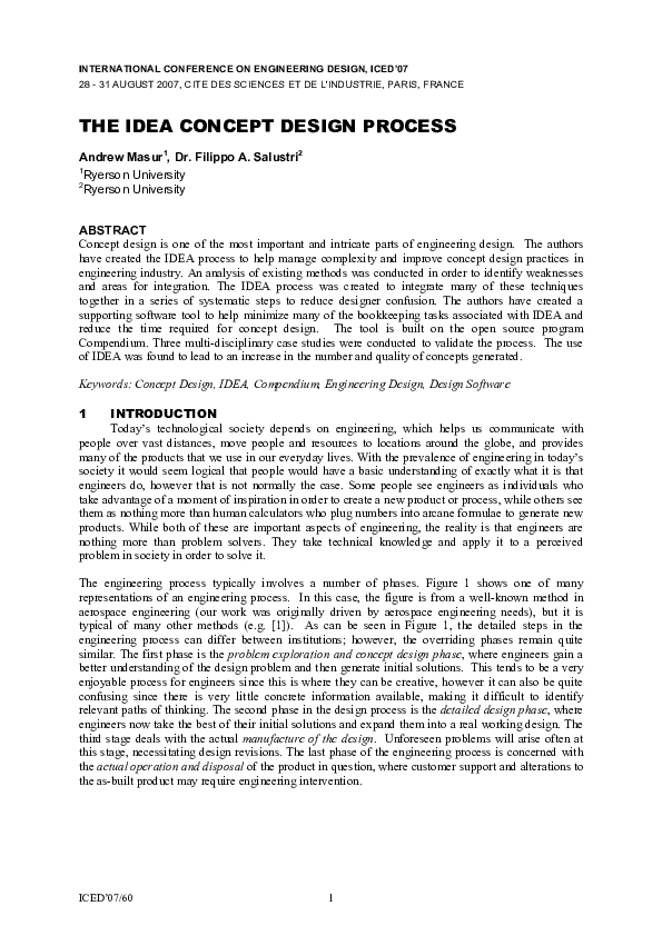 (PDF) The Idea Concept Design Process