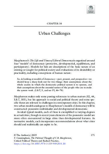 (PDF) Urban Challenges
