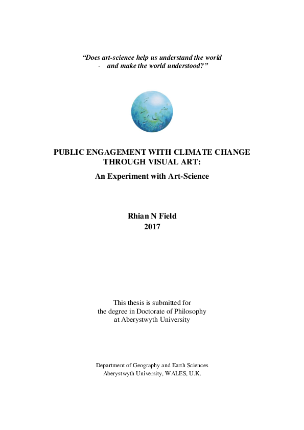 (PDF) Public engagement with climate change through visual art : an ...