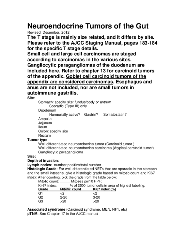 (PDF) Neuroendocrine tumors of the gut