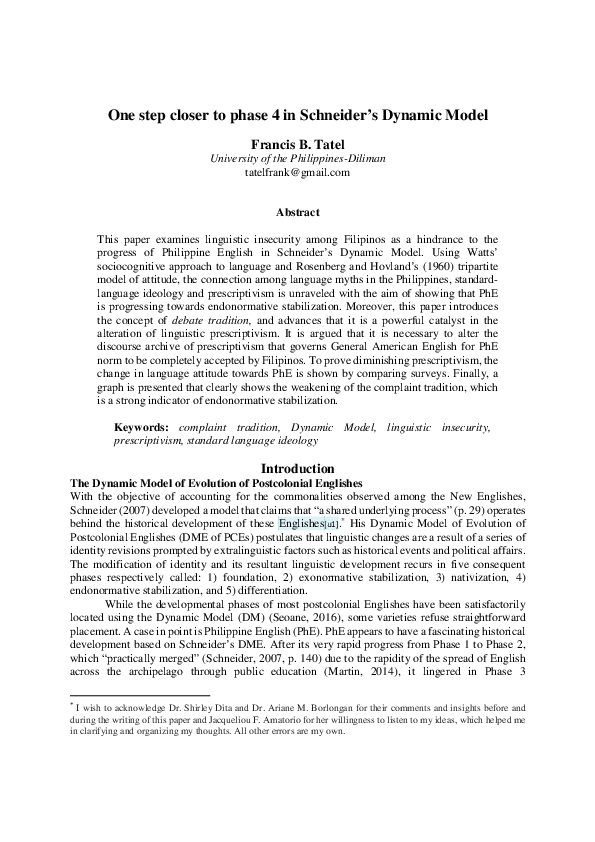 (PDF) One step closer to phase 4 in Schneider's Dynamic Model Francis