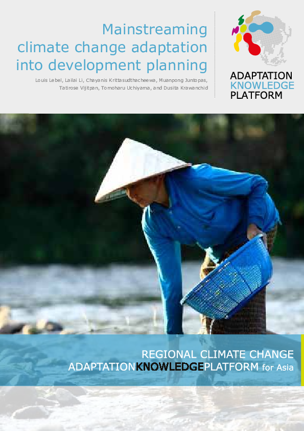 (PDF) Mainstreaming climate change adaptation into development planning