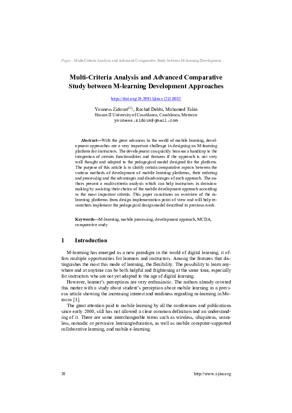 (PDF) Multi-Criteria Analysis and Advanced Comparative Study of Self ...