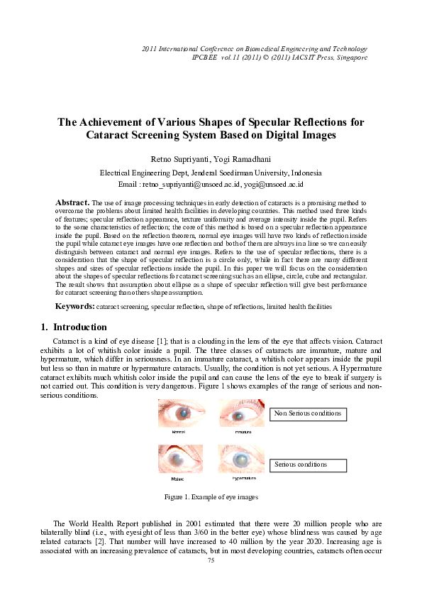 (PDF) The Ach ievement of Various Shapes of Specular Reflections for ...