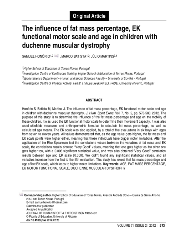 (PDF) Physical Activity in Duchenne Muscular Dystrophy