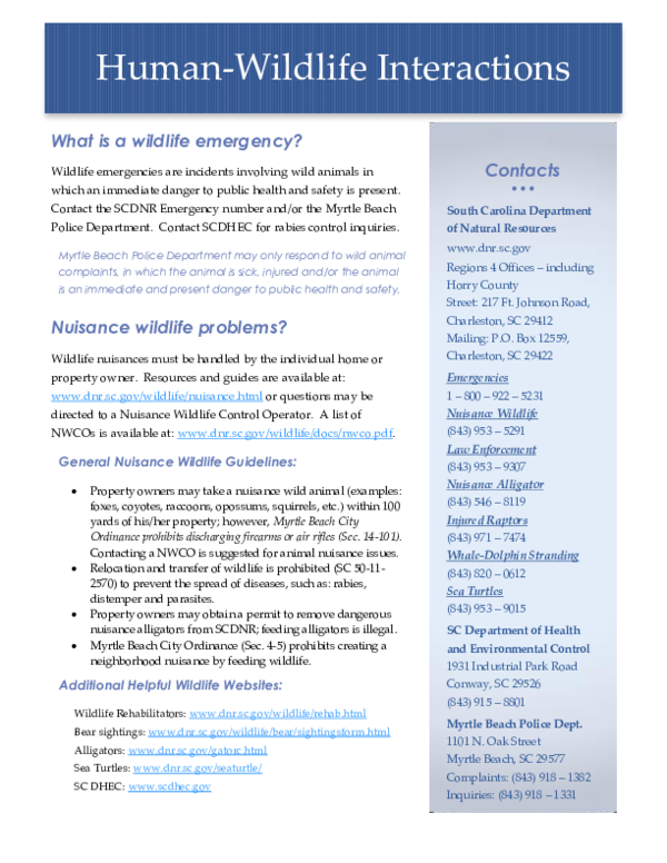 (PDF) Human–wildlife interactions