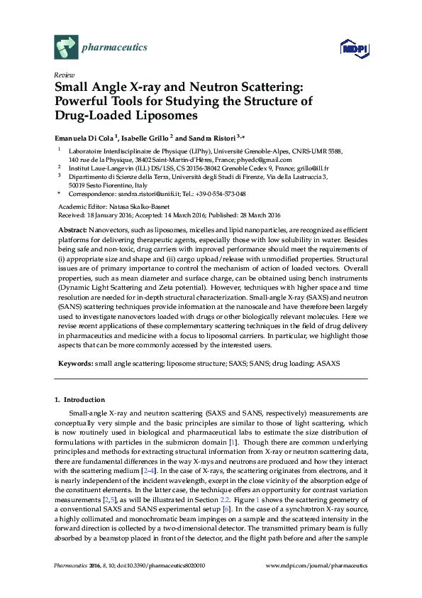 (PDF) Small Angle X-ray and Neutron Scattering: Powerful Tools for ...