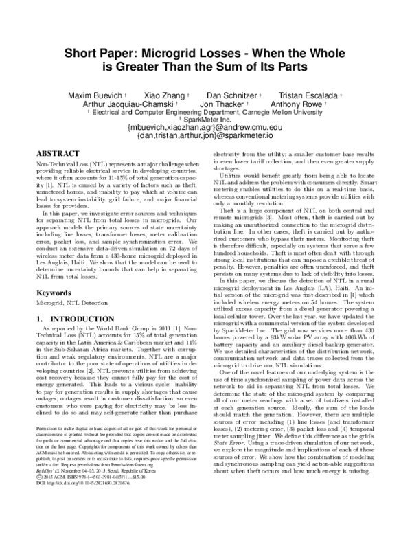(PDF) Short Paper: Microgrid Losses-When the Whole is Greater Than the ...