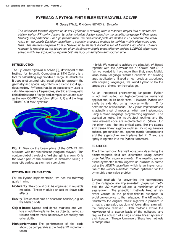 (PDF) Pyfemax: A Python Finite Element Maxwell Solver