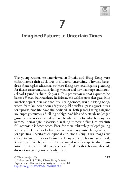 (PDF) Imagined Futures in Uncertain Times