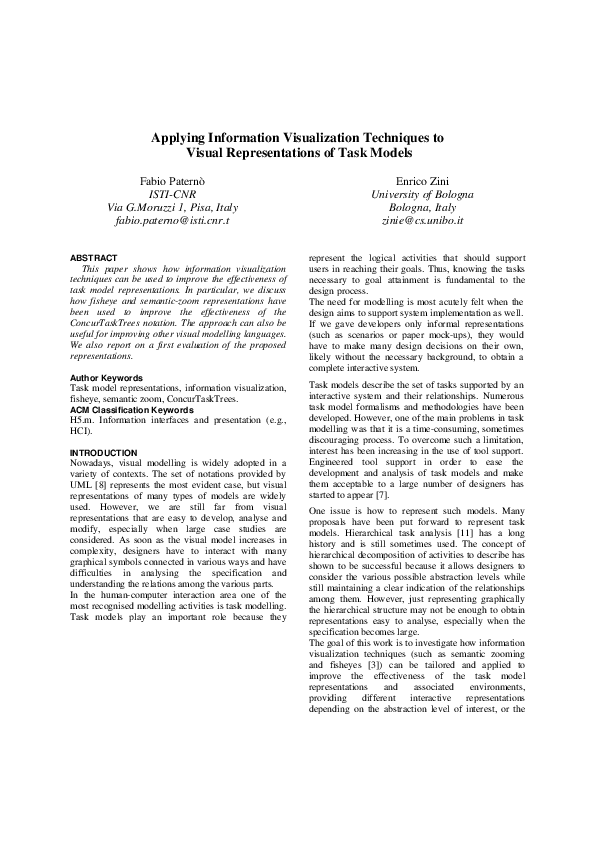 (PDF) Applying information visualization techniques to visual ...