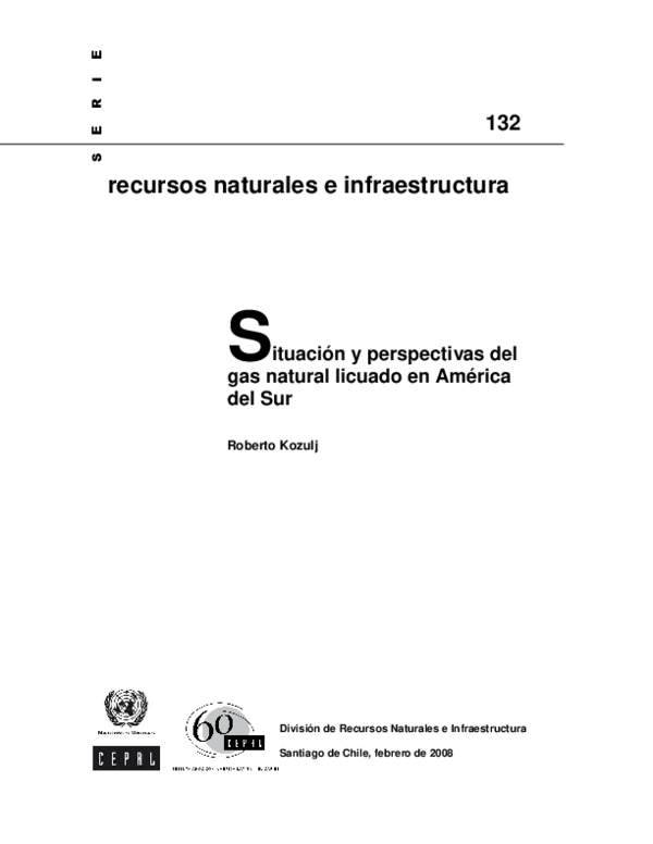 (PDF) Situación y perspectivas del gas natural licuado en América del Sur