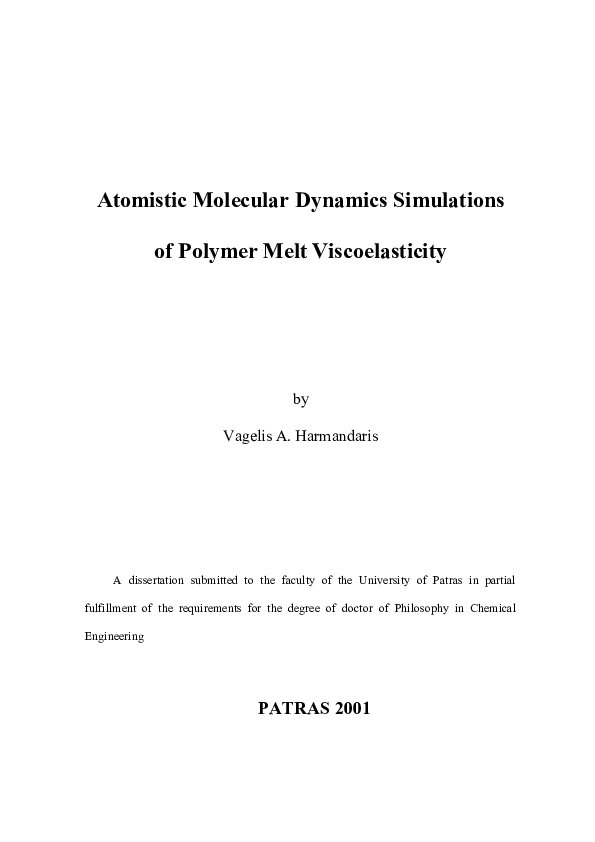 (PDF) Atomistic Molecular Dynamics Simulations of Polymer/Graphene ...