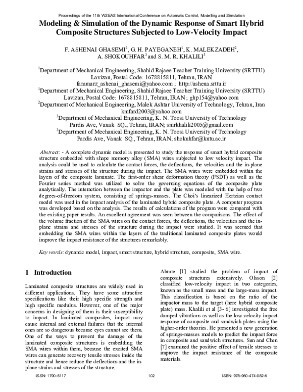 (PDF) Modeling & simulation of the dynamic response of smart hybrid ...