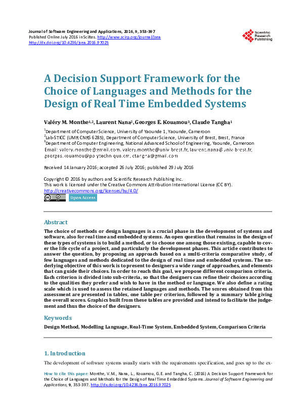 (PDF) A Decision Support Framework for the Choice of Languages and ...