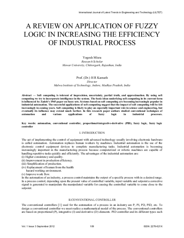 (PDF) A Review on Application of Fuzzy Logic in Increasing the ...