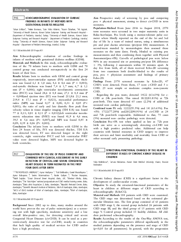 (PDF) P46 Echocardiographic evaluation of cardiac findings in infants ...