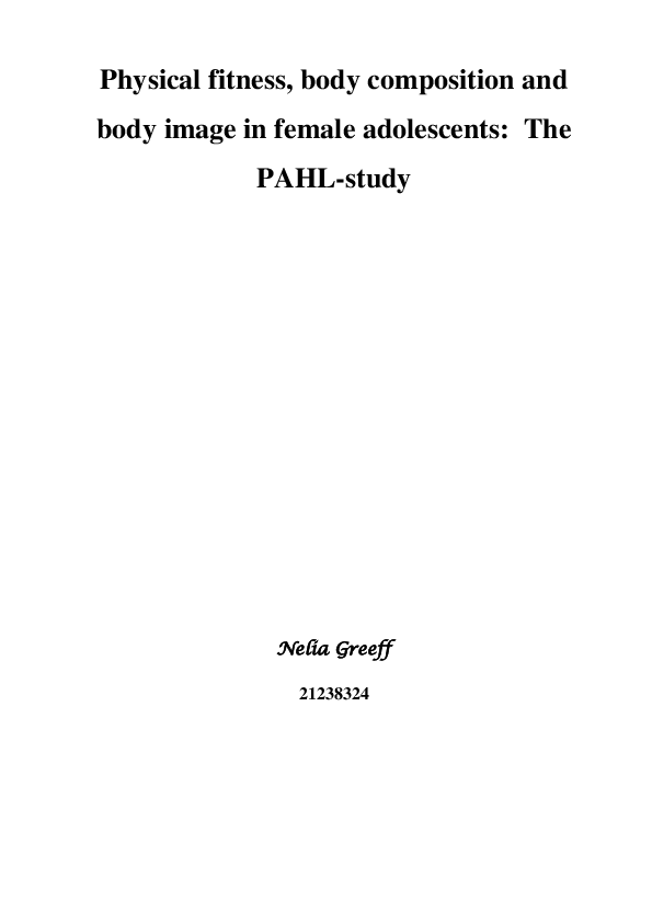 (PDF) Physical fitness, body composition and body image in female ...