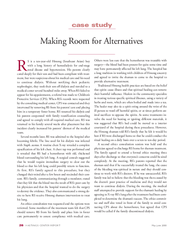(PDF) Case Study: Making Room for Alternatives