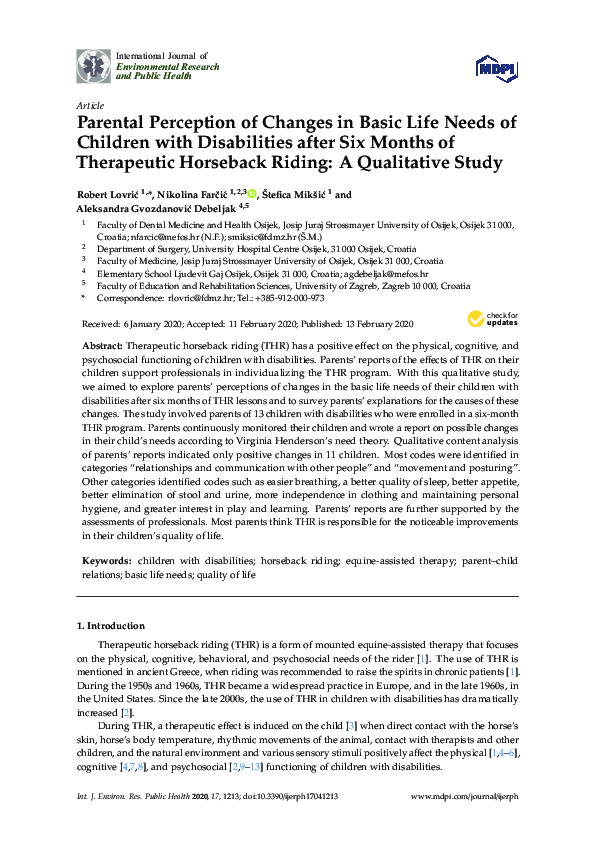 (PDF) Parental Perception of Changes in Basic Life Needs of Children ...