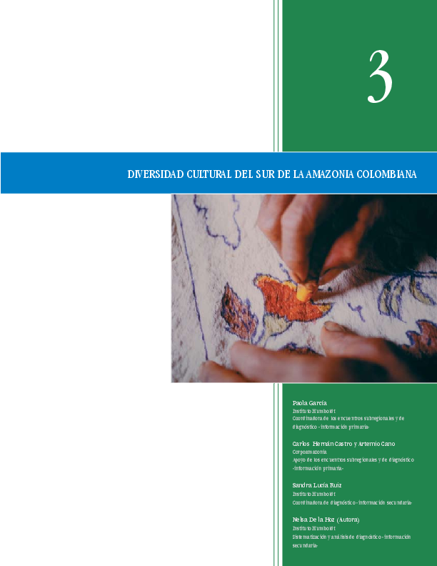(PDF) DIVERSIDAD CULTURAL DEL SUR DE LA AMAZONIA COLOMBIANA