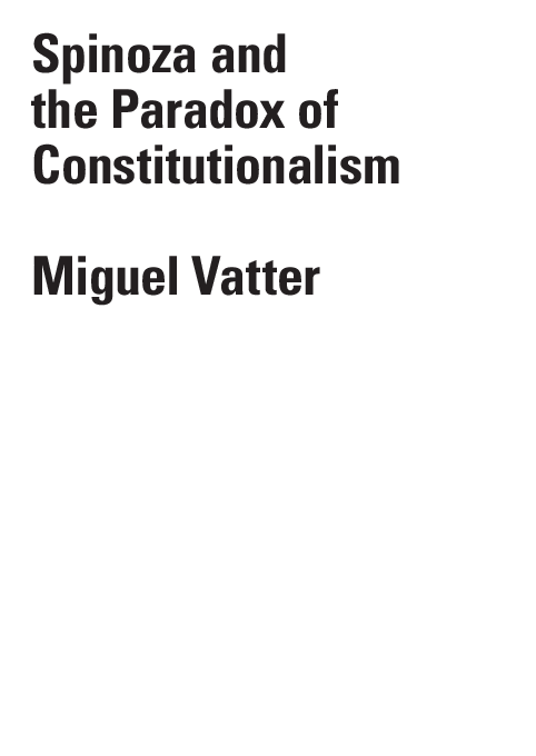 (PDF) Spinoza and the paradox of constitutionalism