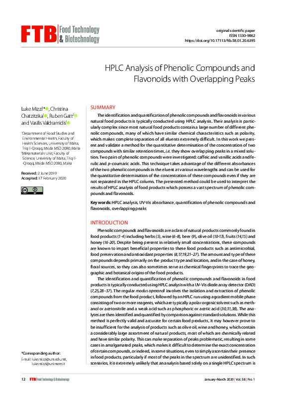 (PDF) HPLC Analysis of Phenolic Compounds and Flavonoids with ...