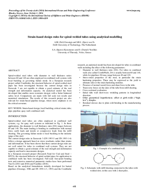 (PDF) Strain-Based Design Rules for Spiral-Welded Tubes Using ...