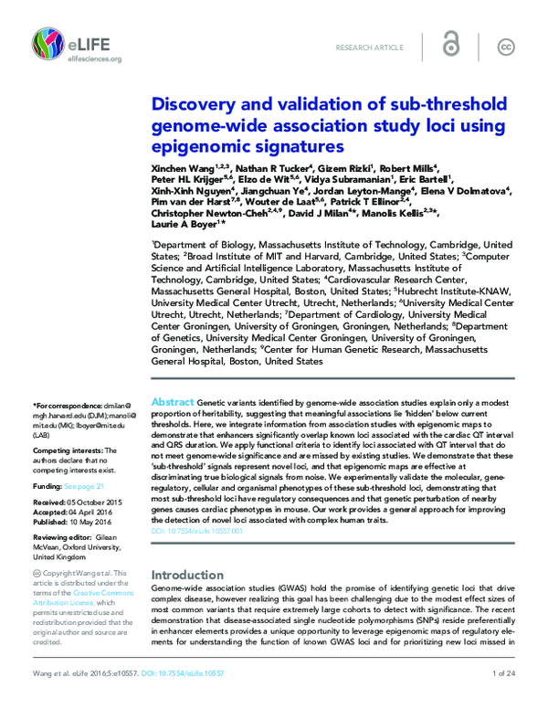 (PDF) Faculty of 1000 evaluation for Discovery and validation of sub ...