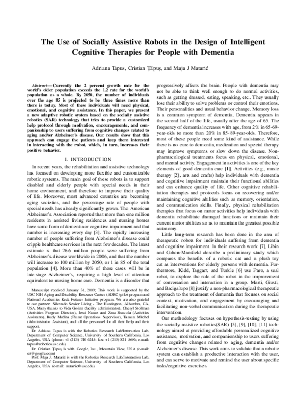 (PDF) The use of socially assistive robots in the design of intelligent ...