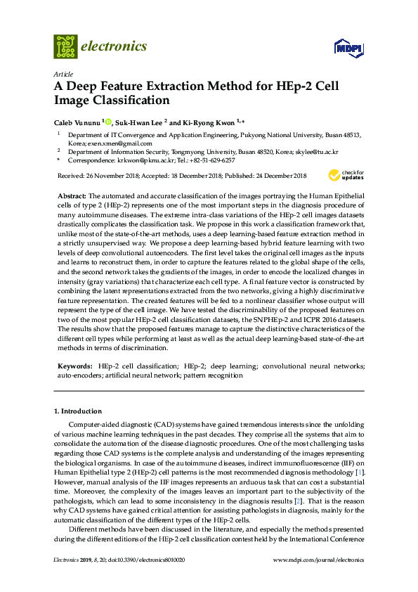 (PDF) A Deep Feature Extraction Method for HEp-2 Cell Image Classification
