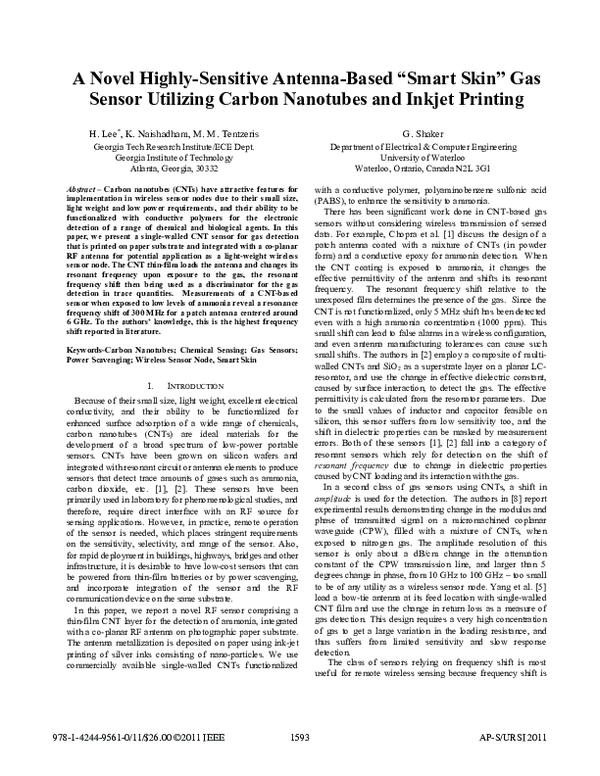 (PDF) A novel highly-sensitive antenna-based “smart skin” gas sensor ...