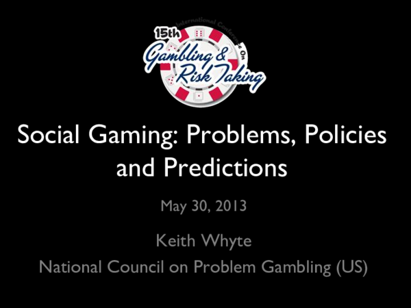 Session 4-1-C: Social Gaming: Problems, Policies and Predictions