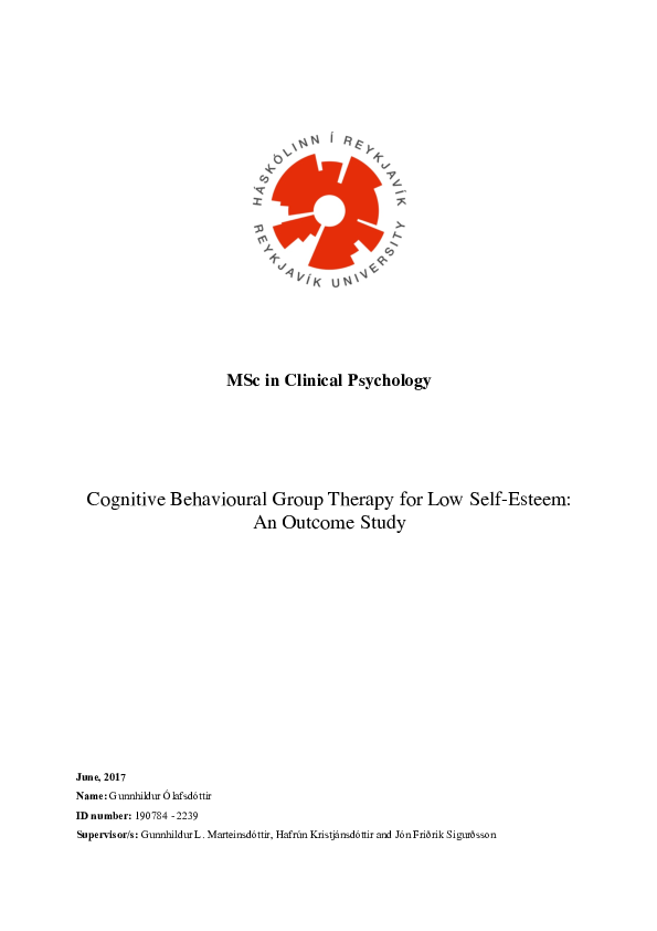 (PDF) Cognitive behavioural group therapy for low self-esteem : an ...