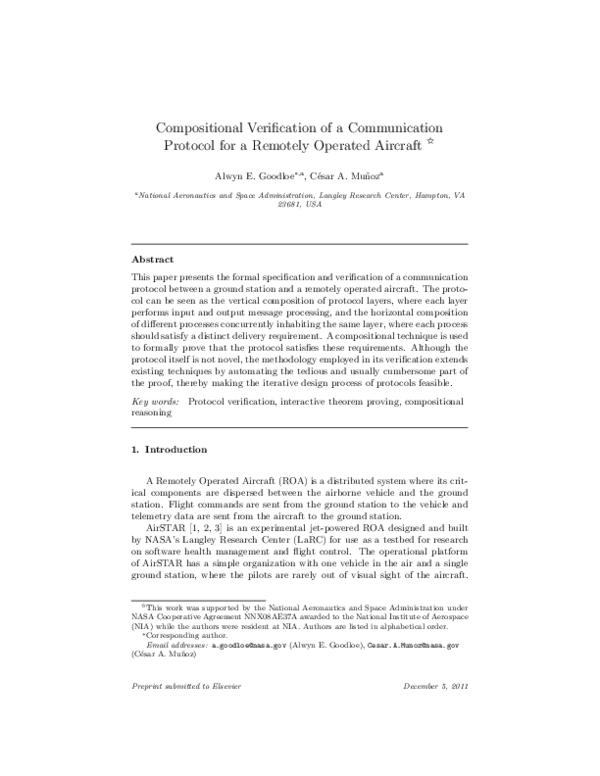 (PDF) Compositional verification of a communication protocol for a ...