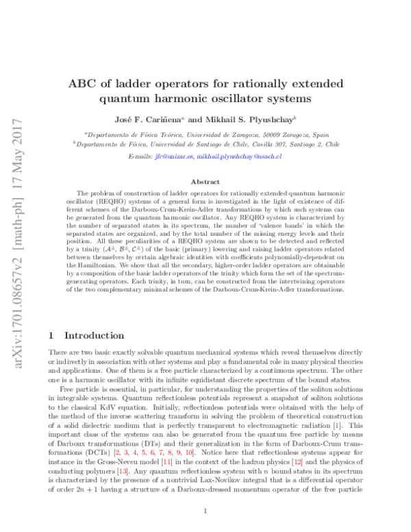 (PDF) ABC of ladder operators for rationally extended quantum harmonic