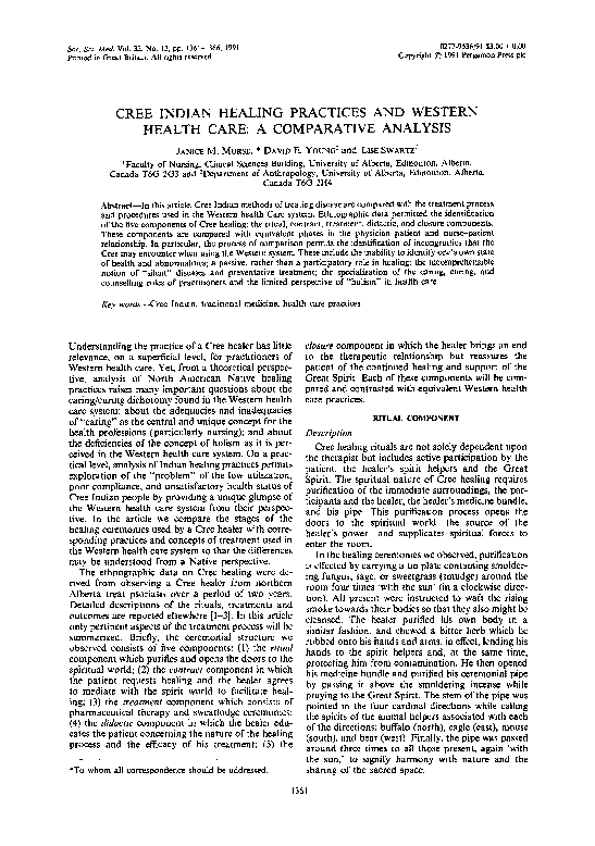 (PDF) Cree Indian healing practices and western health care: a ...