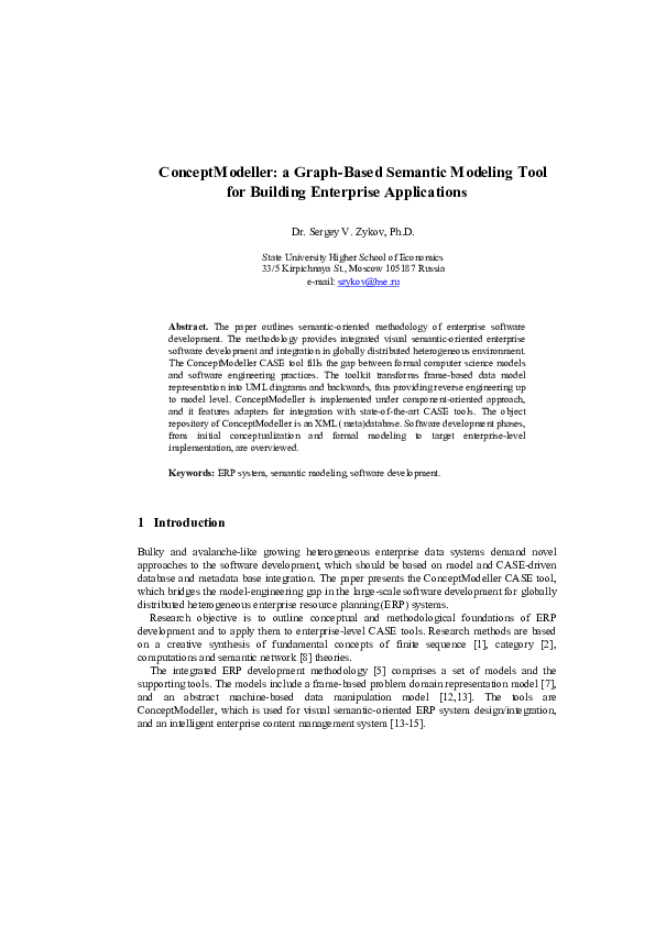 (PDF) ConceptModeller : a Graph-Based Semantic Modeling Tool for ...