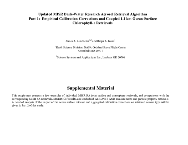 (PDF) Updated MISR Dark-Water Research Aerosol Retrieval Algorithm ...