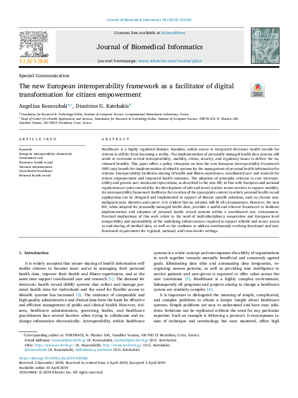 (PDF) The New European Interoperability Framework as a Facilitator of ...