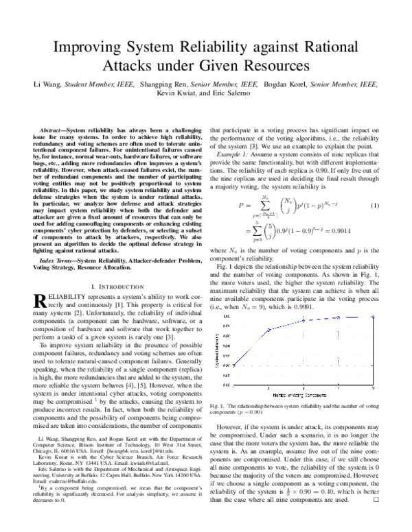 (PDF) Improving System Reliability Against Rational Attacks Under Given ...